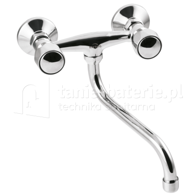Bateria MODENA umywalkowa/zlewozmywakowa 艣cienna wylewka S 250 mm