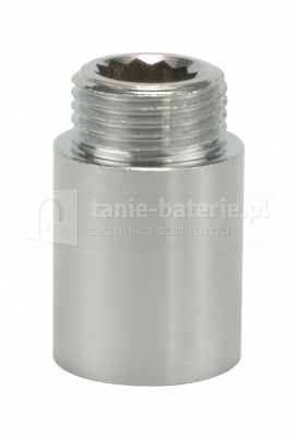Przedłużka mosiężna chromowana 1/2" L-30