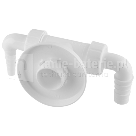 SYFON pralki/zmywarki i suszarki natynkowy nadtynkowy biały 32 mm