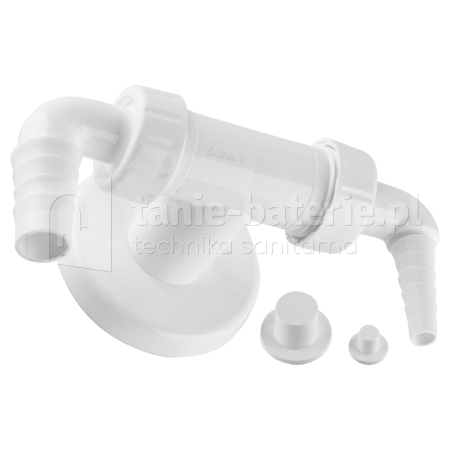 SYFON pralki/zmywarki i suszarki natynkowy nadtynkowy biały 32 mm