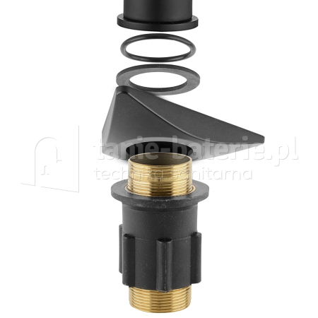 BATERIA kuchenna POGO z CZARN膭 ELASTYCZN膭 WYLEWK膭