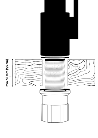 Zestaw szybkiego montażu / tuleja do baterii stojącej zlewozmywakowej lub umywalkowej