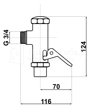 Automat sp艂ukuj膮cy 3/4" chromowany, zaw贸r / sp艂uczka do WC
