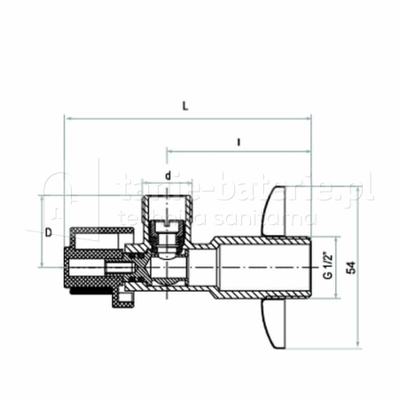 Zaw贸r k膮towy kulowy PREMIUM 1/2" x 3/8"