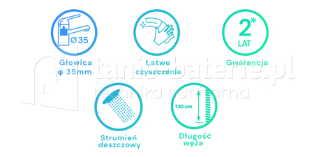 BATERIA wannowa ścienna (+zestaw natryskowy) PEDRO