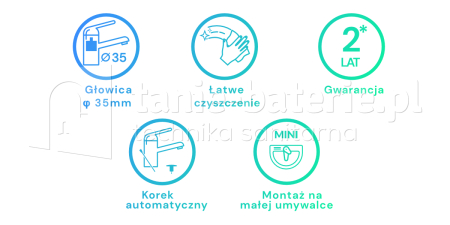 BATERIA umywalkowa stojąca PEDRO