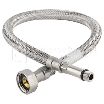 Wąż w oplocie stalowym do baterii 1/2" x M10 30 cm