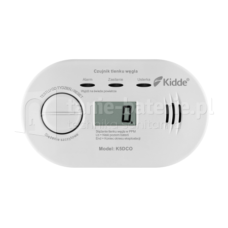 Czujnik czadu KIDDE z wyświetlaczem K5DCO