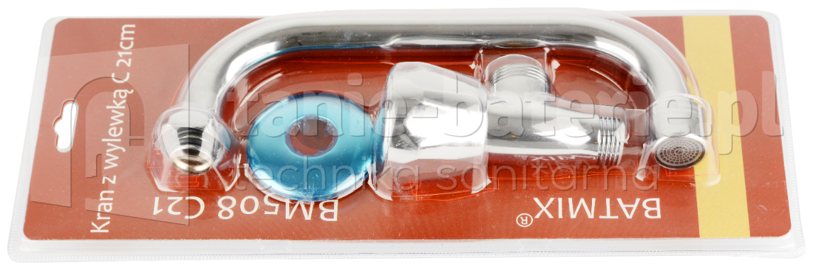 Kran gospodarczy pojedynczy C zaw贸r z ruchom膮 wylewk膮 21cm bateria BM