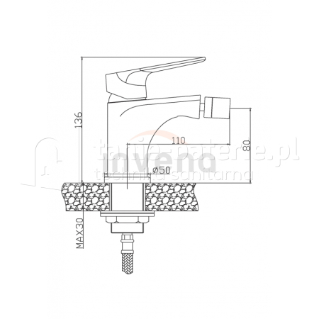 Bateria bidetowa DOKOS chrom
