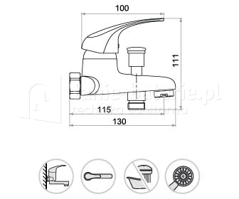 BATERIA wannowa 艣cienna LIRA