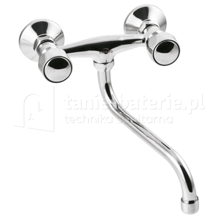 Bateria MODENA umywalkowa/zlewozmywakowa ścienna wylewka S 250 mm