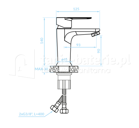 BATERIA umywalkowa KUCHINOX FRESNO + klik-klak