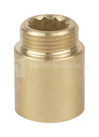 Przedłużka mosiężna 1/2" L-50