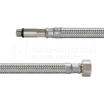 Wąż w oplocie stalowym do baterii 3/8" x M10 50 cm