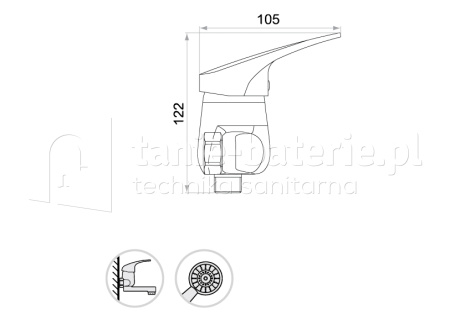 BATERIA natryskowa/prysznicowa 艣cienna LIRA