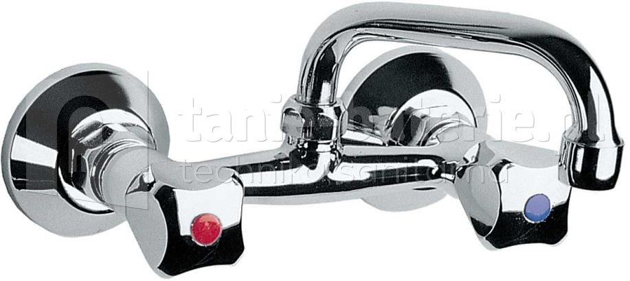 Bateria umywalkowa ścienna STANDARD KFA (rozstaw 145 mm / 14,5 cm)