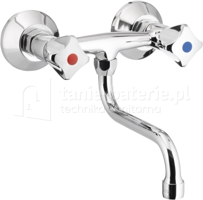 Bateria zlewozmywakowa ścienna STANDARD KFA (rozstaw 145 mm / 14,5 cm, wylewka 160 mm) NOWOŚĆ