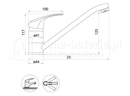 BATERIA zlewozmywakowa stojąca LIRA