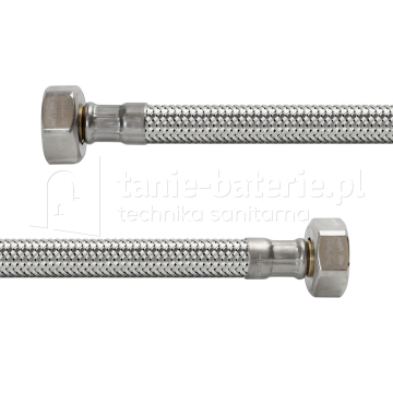 Wąż w oplocie stalowym 1/2" 70 cm