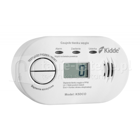Czujnik czadu KIDDE z wyświetlaczem K5DCO