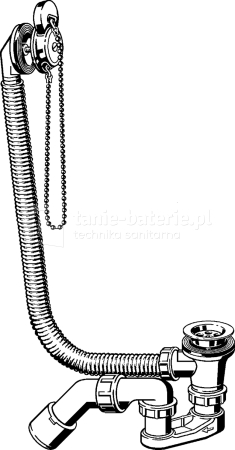 Syfon wannowy VIEGA z sitkiem metalowym