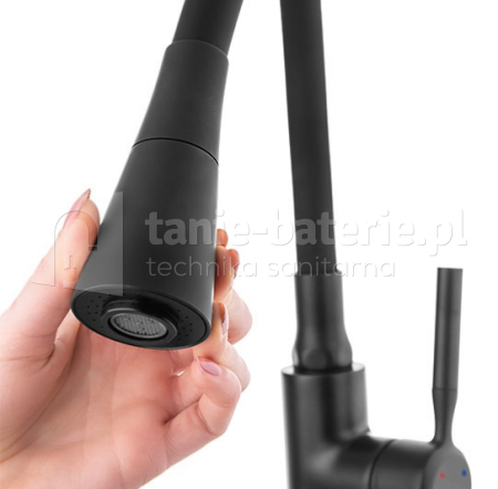 BATERIA kuchenna POGO z CZARN膭 ELASTYCZN膭 WYLEWK膭