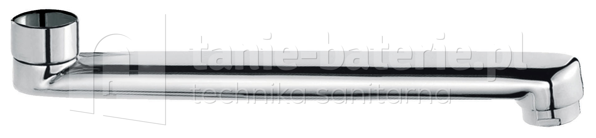 Wylewka płaska do baterii jednouchwytowej z mieszaczem 250 mm