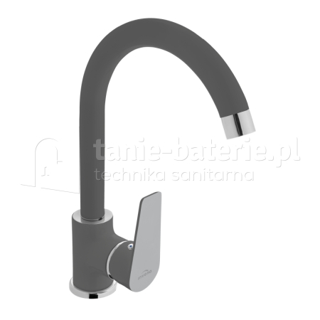 Bateria zlewozmywakowa z wylewką "L" DOKOS grafit/chrom