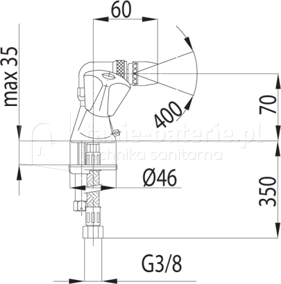 Bateria bidetowa stojąca STANDARD KFA