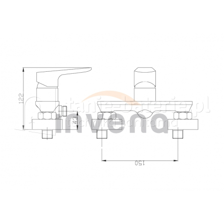 Bateria natryskowa DOKOS chrom
