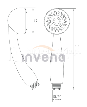 R膮czka natrysku prysznica GRACJA 3-funkcyjna