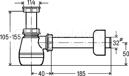 P贸艂syfon bidetowy VIEGA