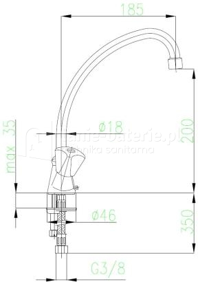 Bateria zlewozmywakowa stojąca STANDARD KFA