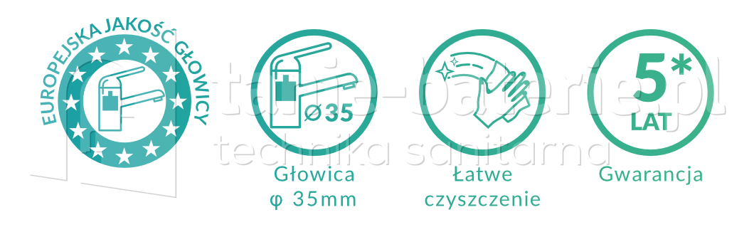 Bateria wannowa TIBI bez zestawu natryskowego