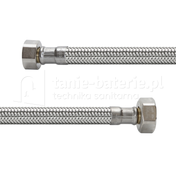 Wąż w oplocie stalowym 1/2" x 3/8" 20 cm